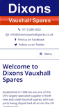 Mobile Screenshot of dixonsvauxhallspares.co.uk
